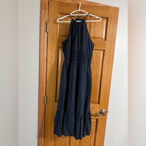 A New Day - Navy Halter Dress